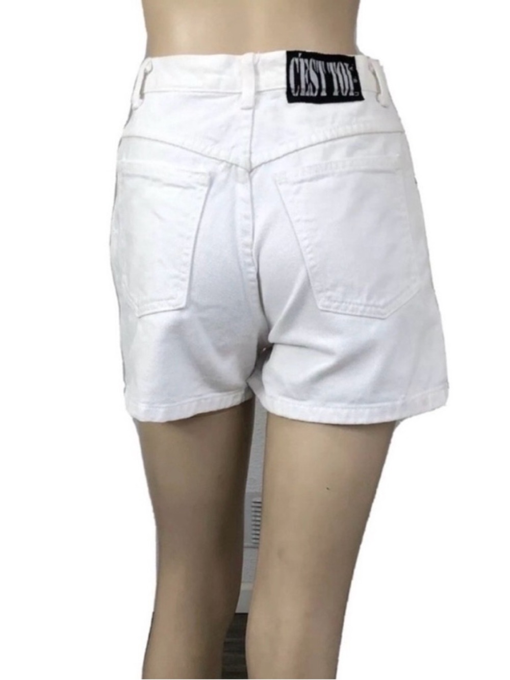 Vintage CEST TOI USA high waist denim white shorts White Shorts